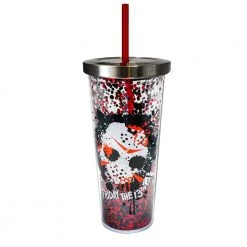 Spoontiques Friday The 13th Glitter Cup W/ Straw
