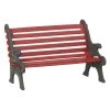 Department 56 Red Wrought Iron Park Bench From Dept 56