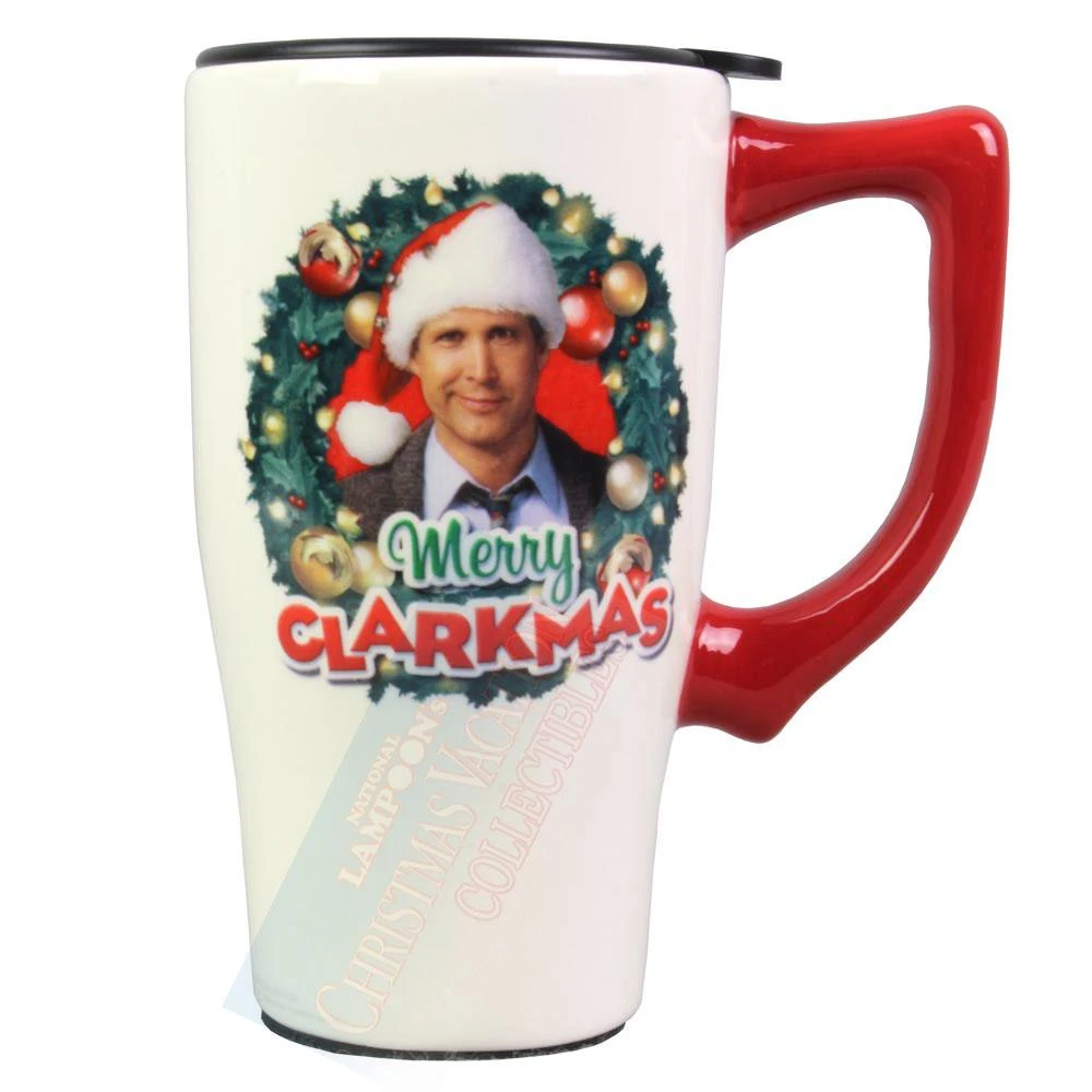 Best Sale π Spoontiques Merry Clarkmas Ceramic Travel Mug W/Lid From 𧨠Christmas Vacation Housewares/Home Decor βοΈ 3 Spoontiques Merry Clarkmas Ceramic Travel Mug W/Lid From Christmas Vacation Housewares/Home Decor