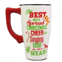 Spoontiques Buddy The Elf Ceramic Travel Mug W/Lid From Elf The Movie Housewares/Home Decor